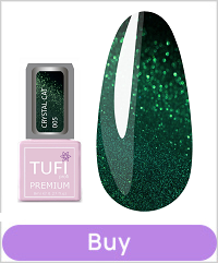 Gel polish TUFI profi PREMIUM Crystal Cat 05 emerald 8 ml